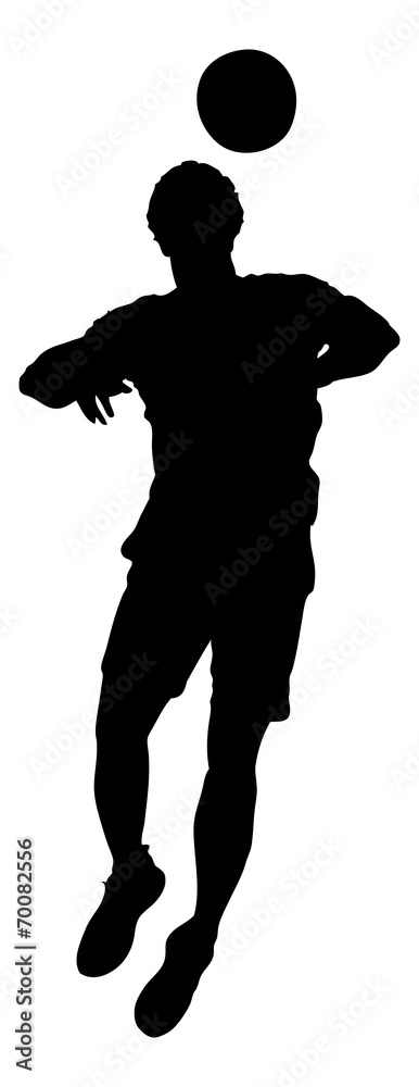 Silhouette Basketball Player Over White Background