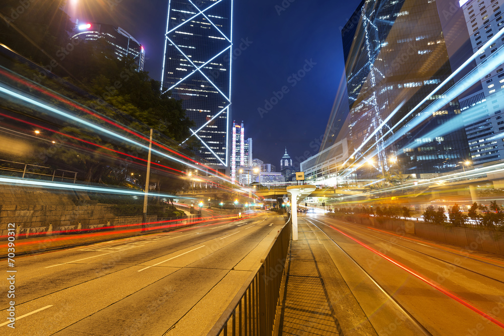 中国香港现代城市之夜