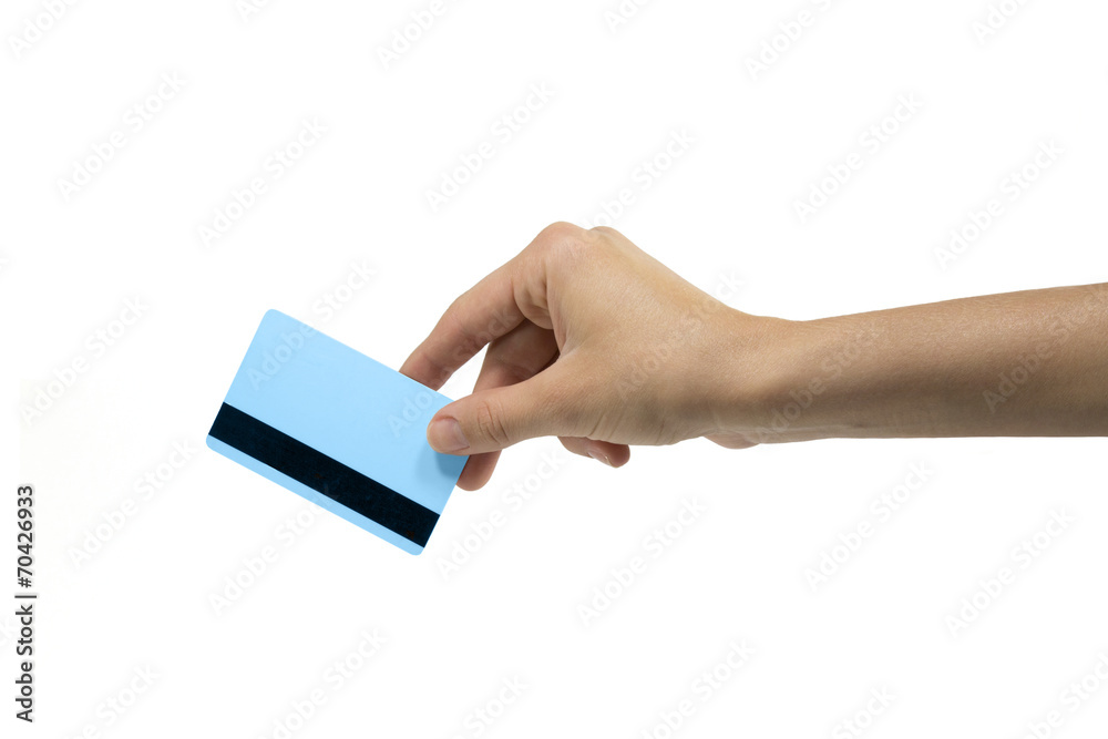 Credit card in hand