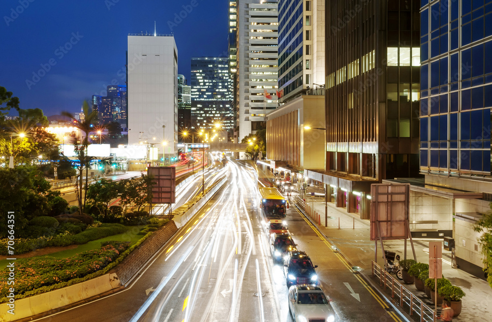 中国香港现代城市之夜