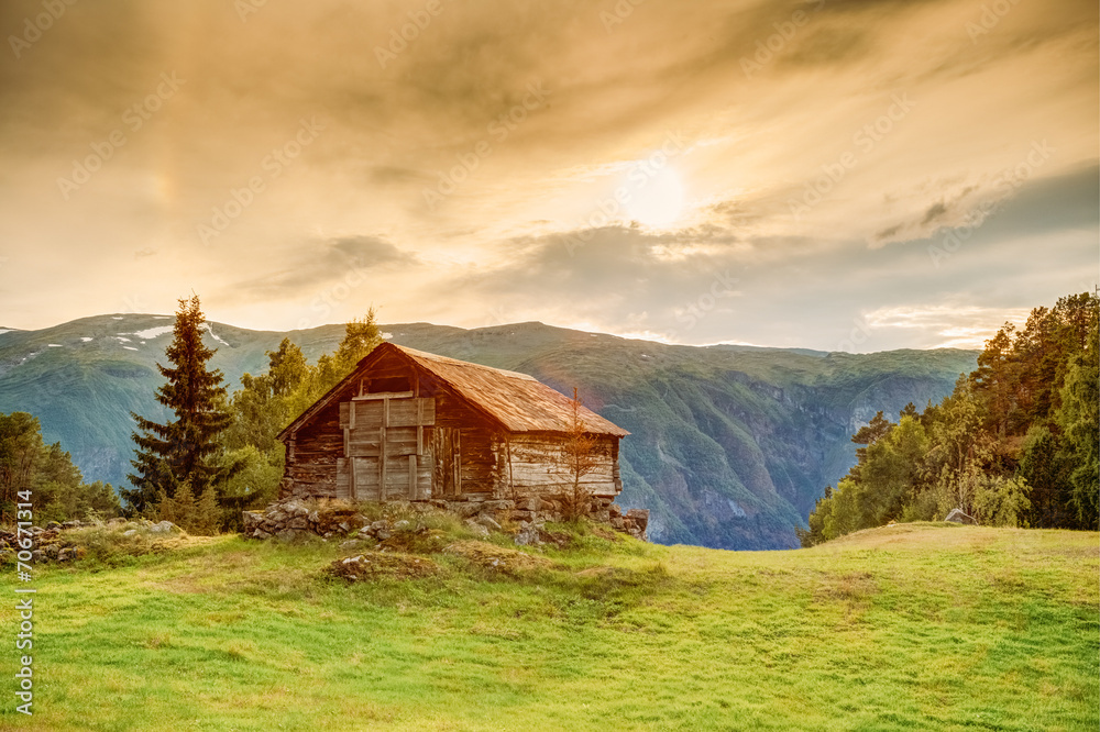 Old Norwegian Wooden House