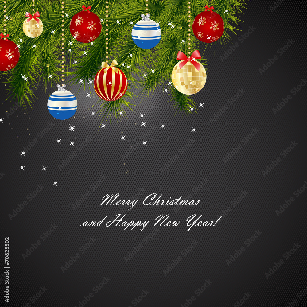 Abstract Beauty Christmas and New Year Background. Vector Illust