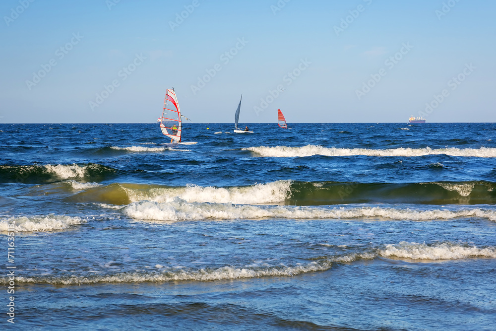 波兰索波特波罗的海风帆冲浪