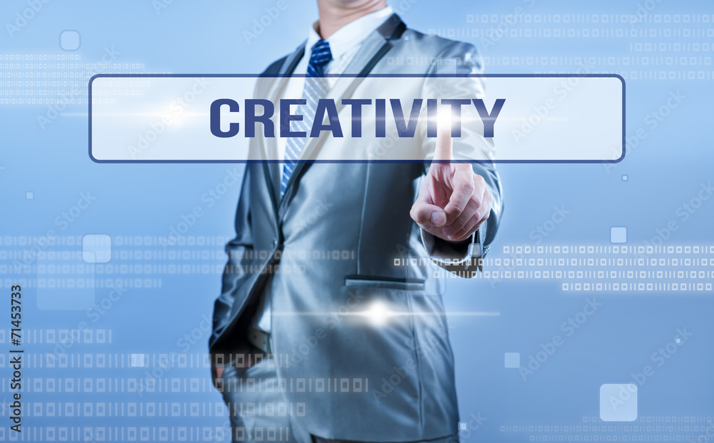 businessman making decision on creativity