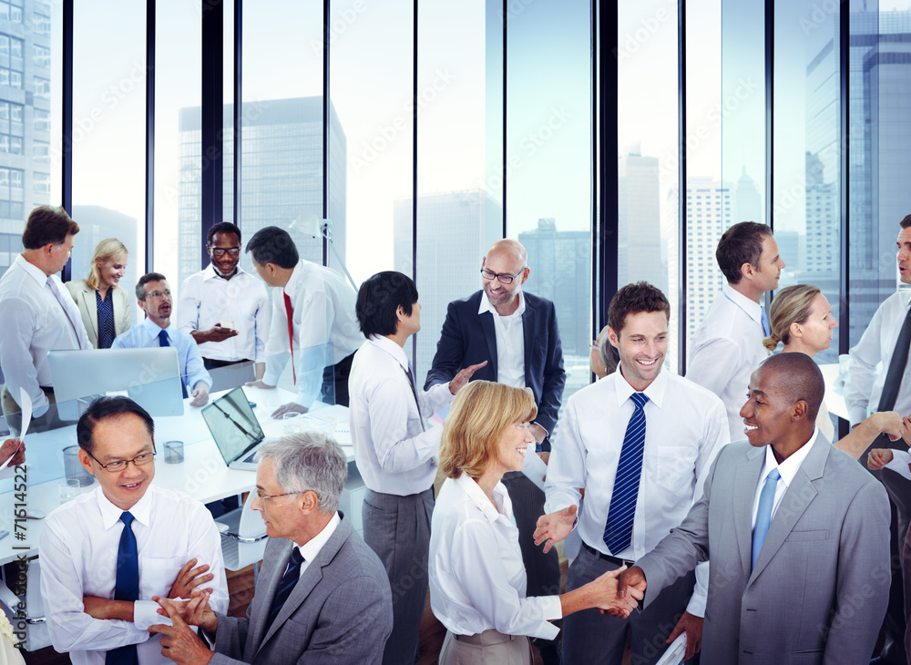 Multiethnic Group of People Working in the Office