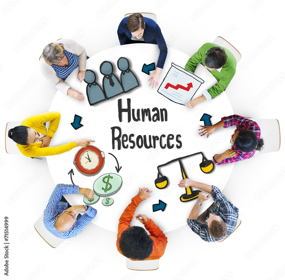 Multiethnic Group of People with Human Resources Concept