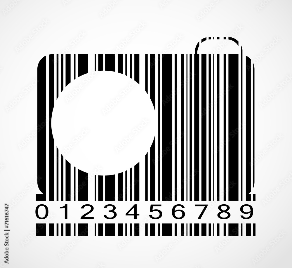 Barcode Camera  Image Vector Illustration