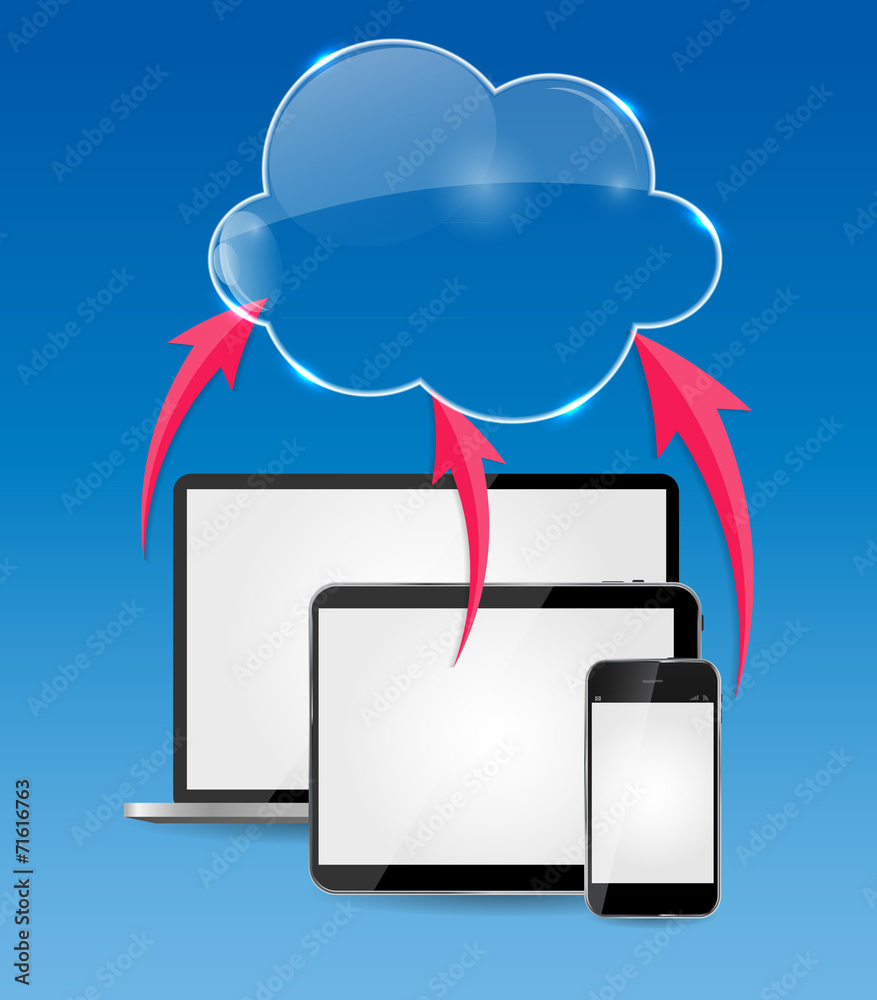 Cloud Computing Business Concept Vector Illustration