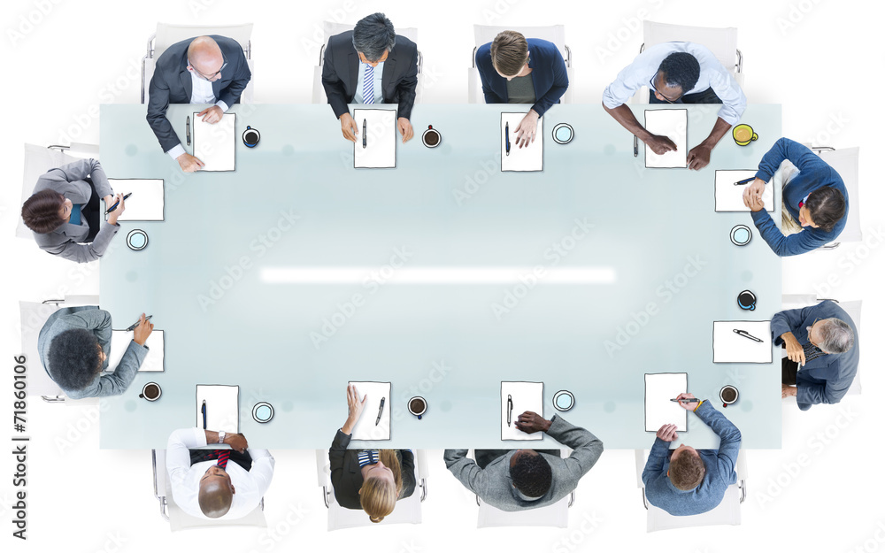 Group of People in a Meeting Photo Illustration