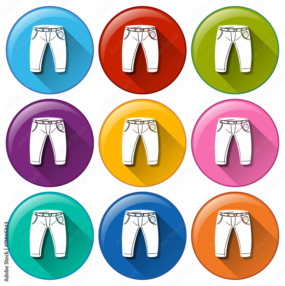 Rounded icons with pants