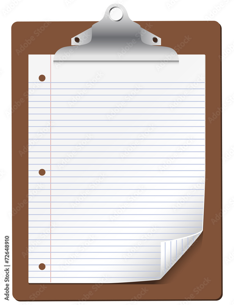 Vector Clipboard with Lined Paper