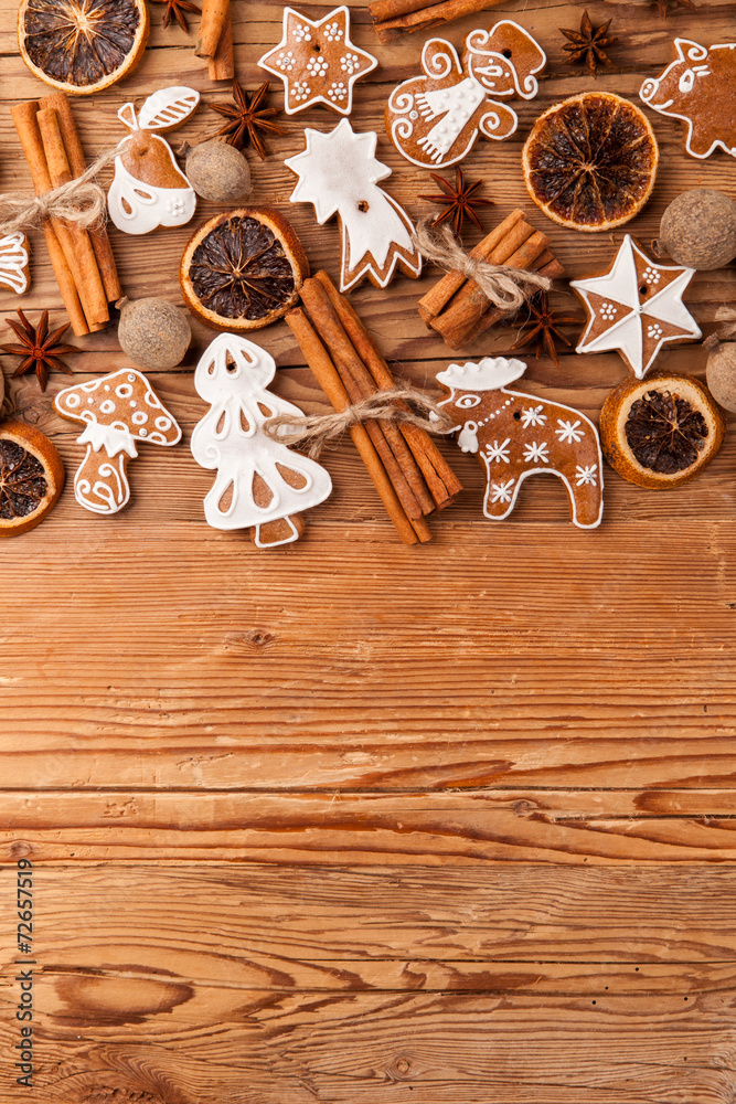 Christmas gingerbread cookies