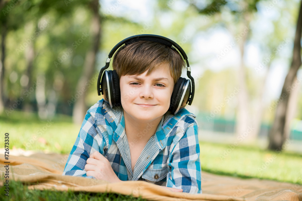 Boy in park