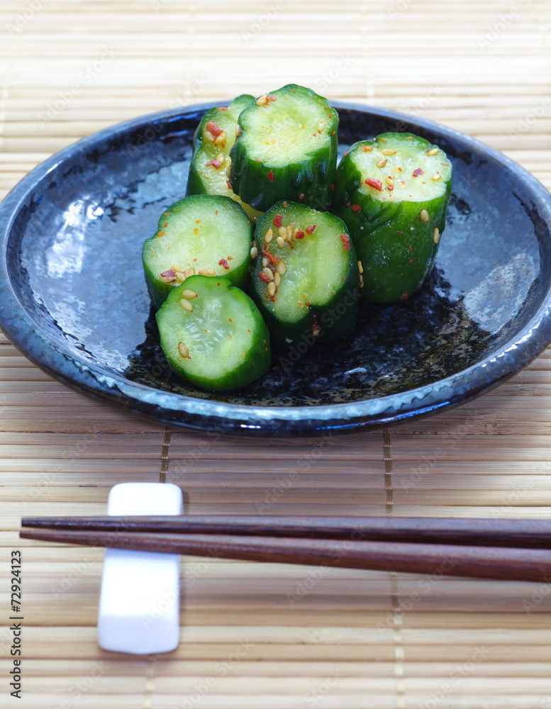 Traditional Japanese cucumber pickle