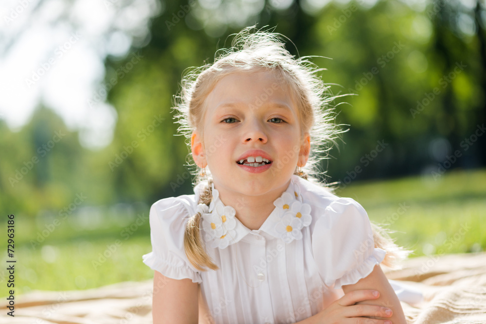 Girl enjoying summertime