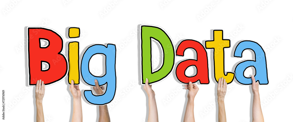 Group of Diverse Peoples Hands Holding Big Data