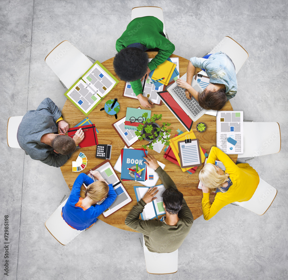 Aerial View of People Sleeping on the Table