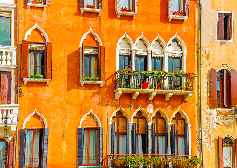 Beautiful very old building at Venice Italy