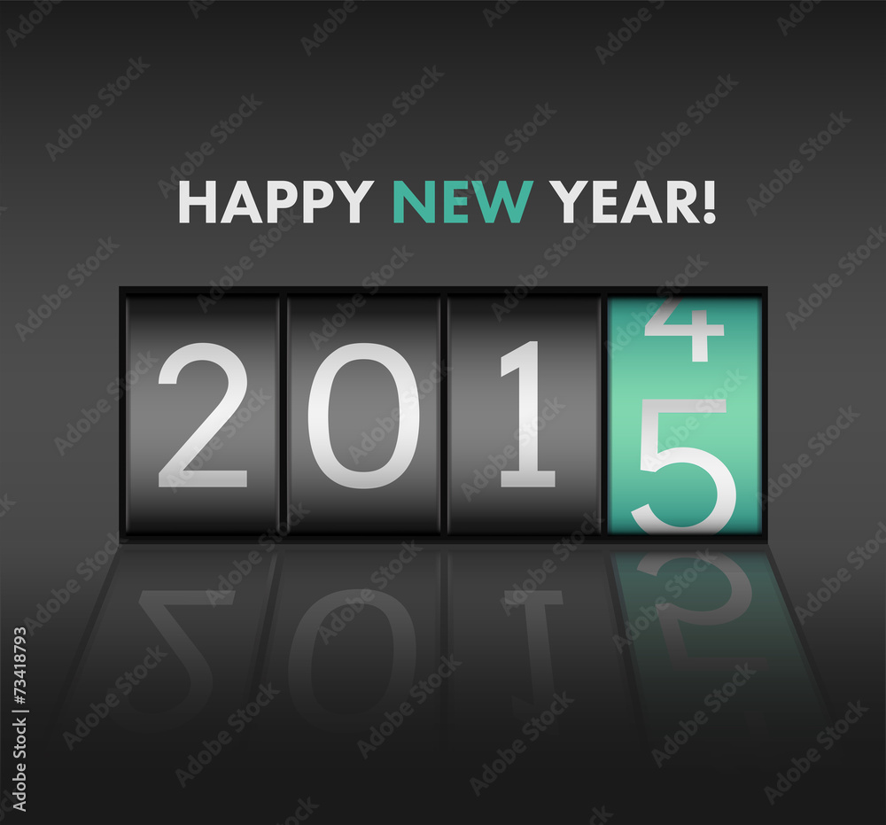 Happy new year vector with 2015