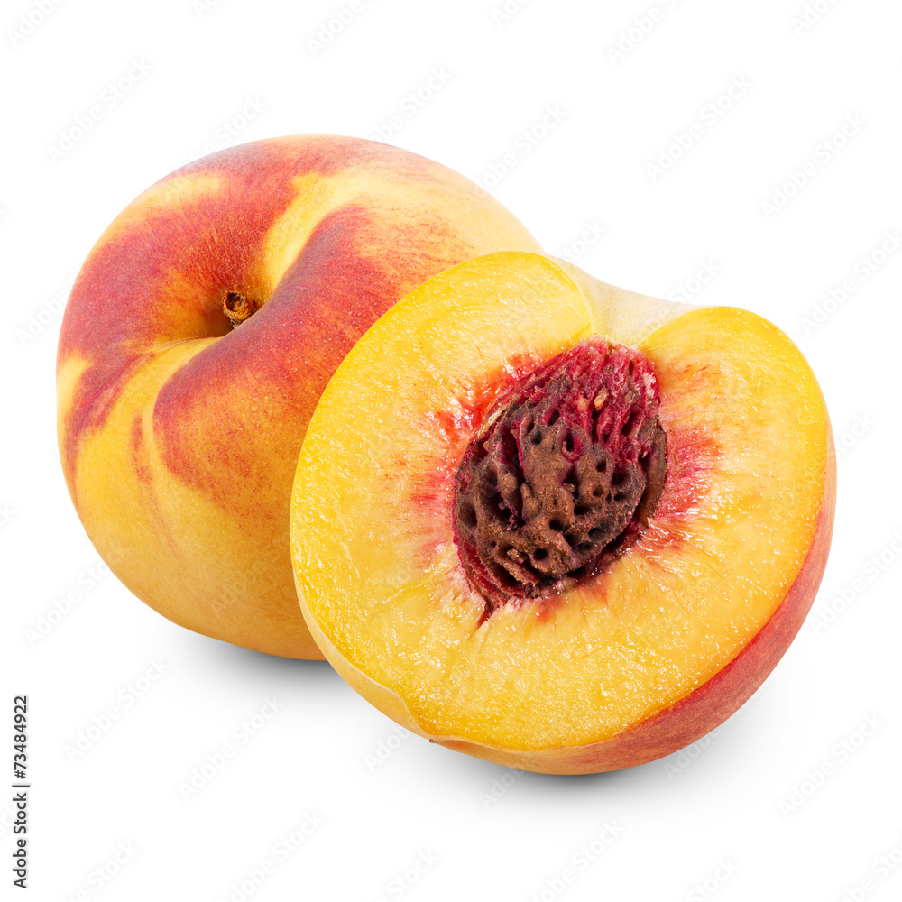 Peach with half