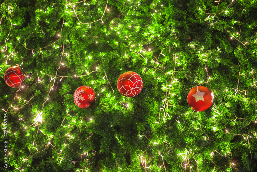 Christmas ornaments on the Christmas tree