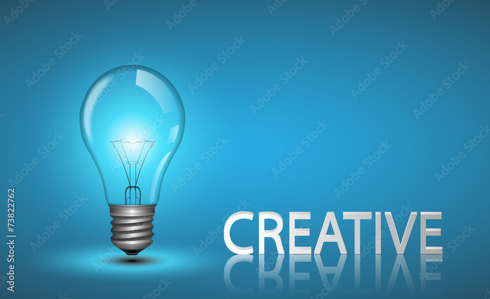 Creative light bulb Idea concept.vector