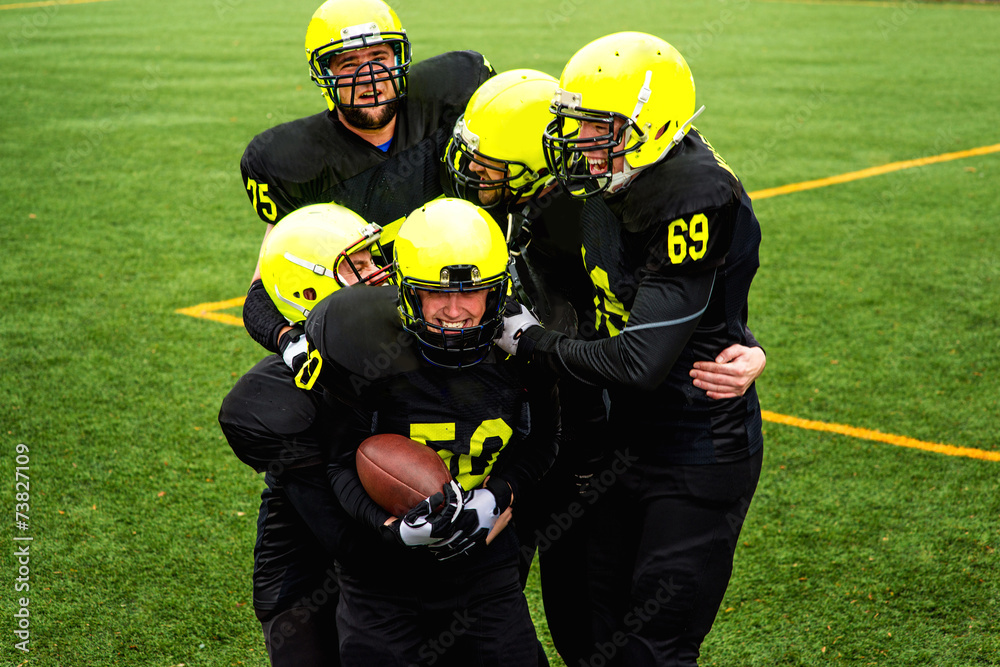 Men playing american football