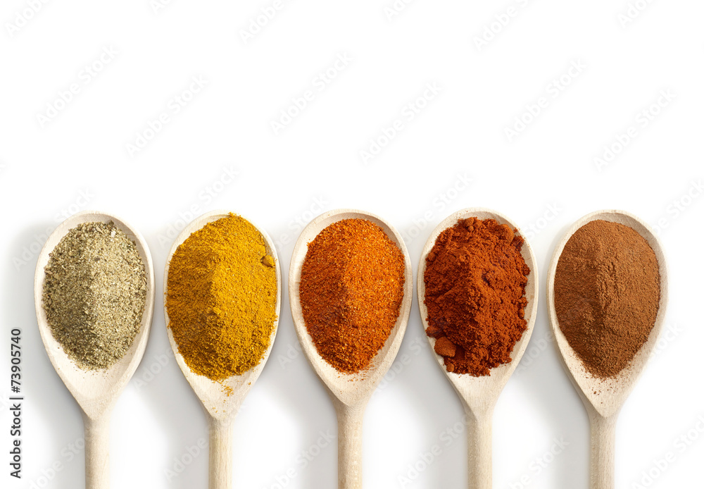 various kinds of spices