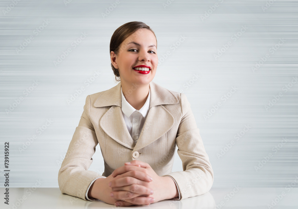 Smiling businesswoman