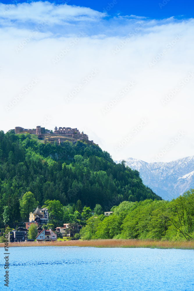 Landskron castle and lake