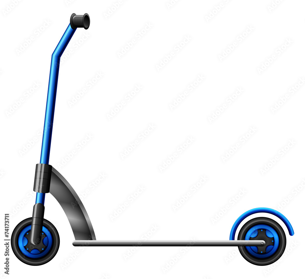 A blue scooter