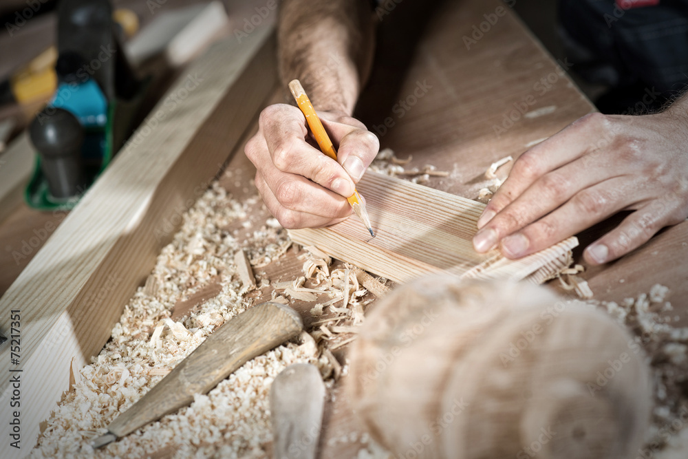 Carpenter at work