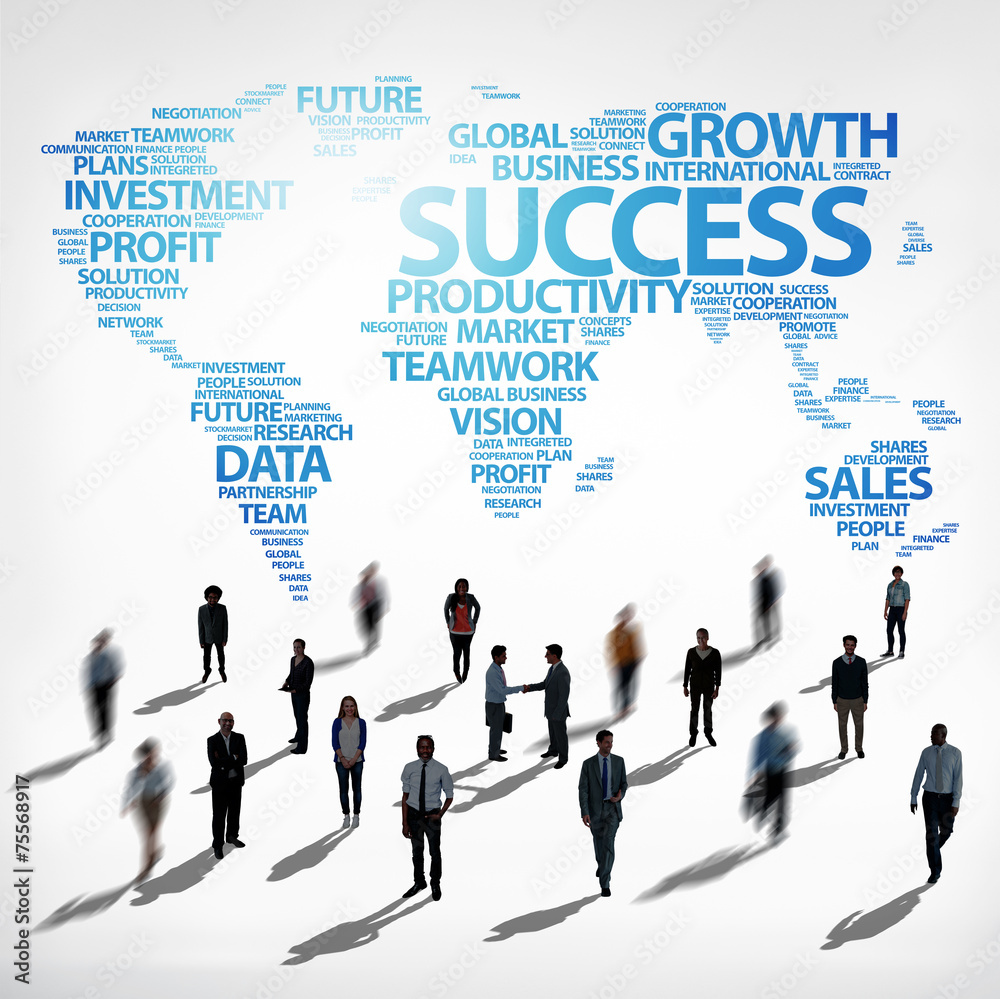 Global Business Success Growth Investment Diverse Ethnic Concept