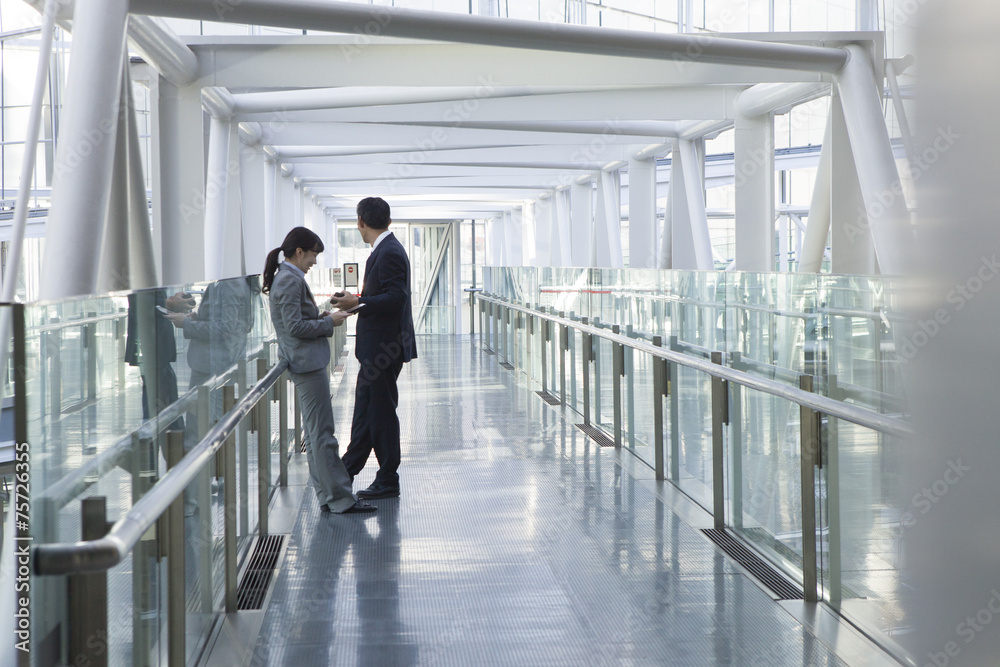 Businessman who is in a modern building