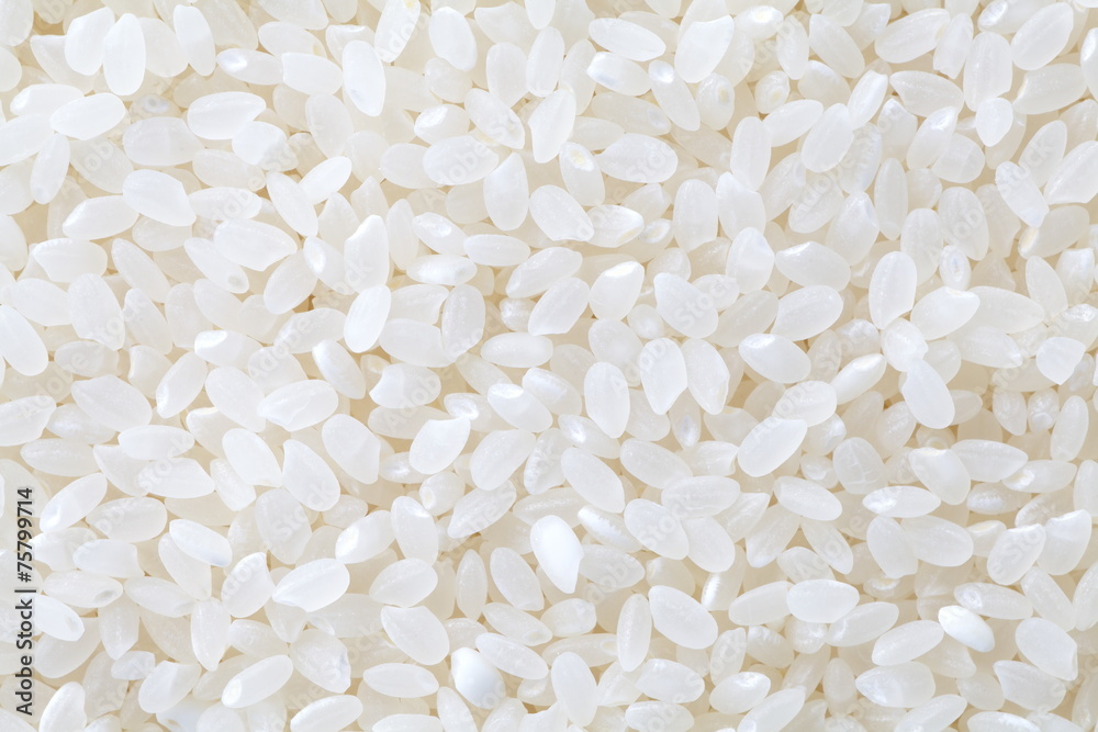 Asian white rice or uncooked white rice