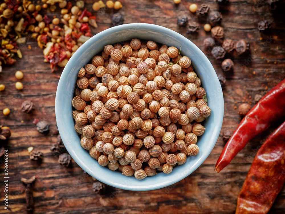 bowl of coriander seeds