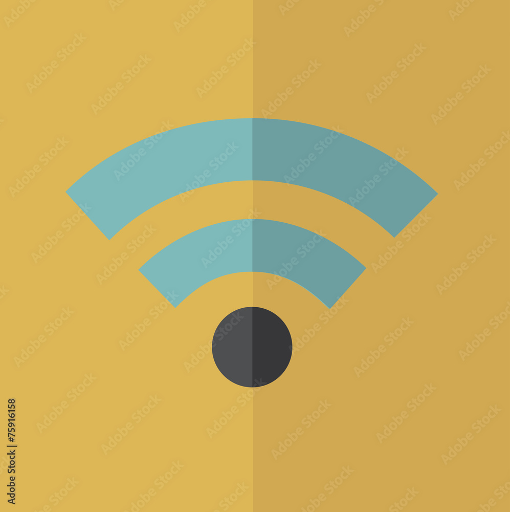 Wifi无线技术在线新网络图标矢量概念