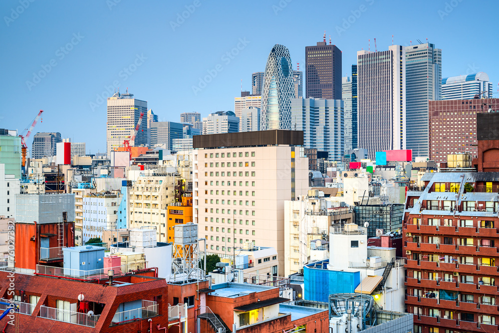 日本东京新宿城市景观