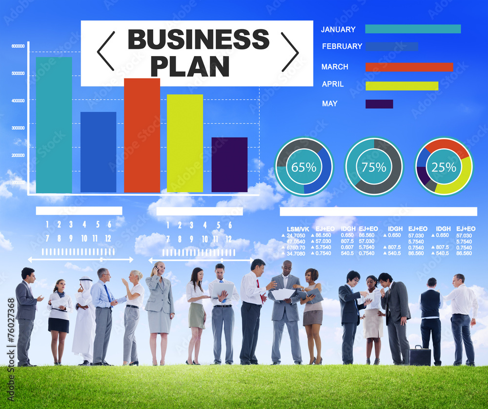 Business Plan Graph Brainstorming Strategy Idea Info concept