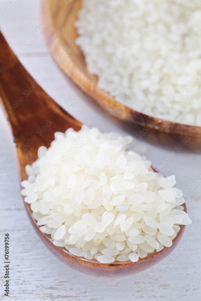 Asian white rice or uncooked white rice