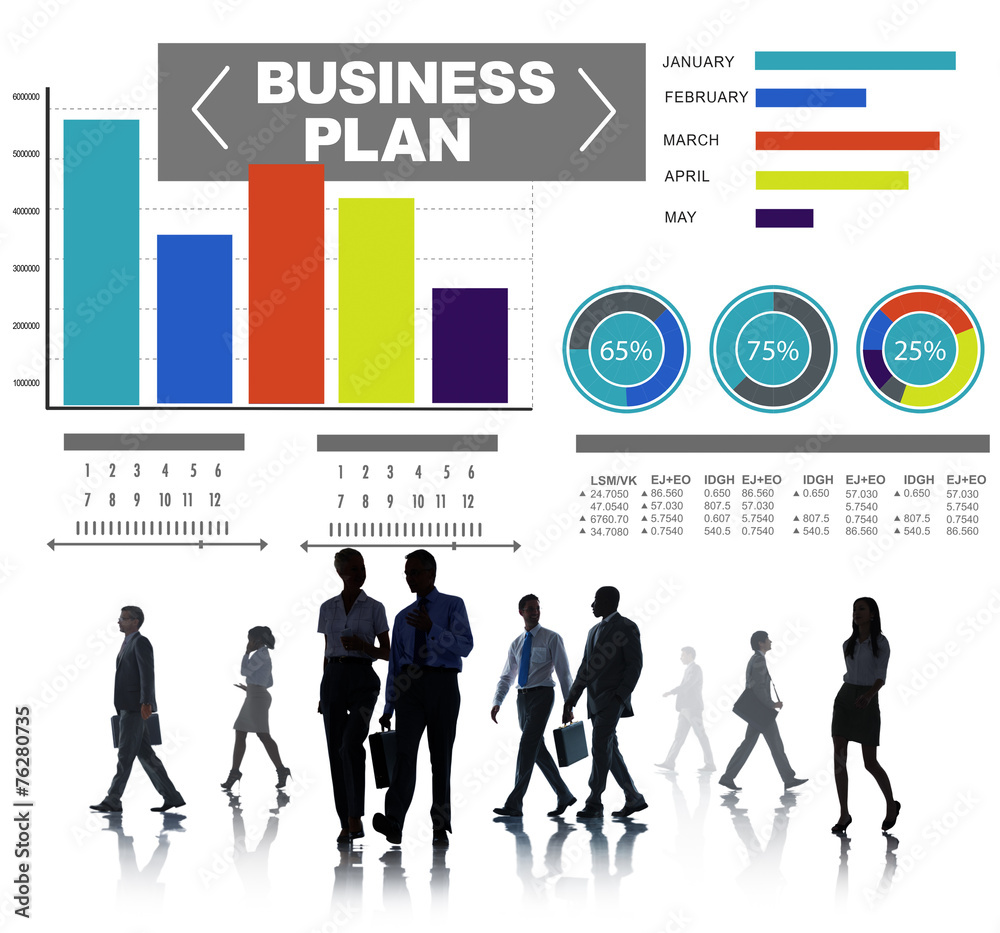 Business Plan Graph Brainstorming Strategy Idea Info Concept