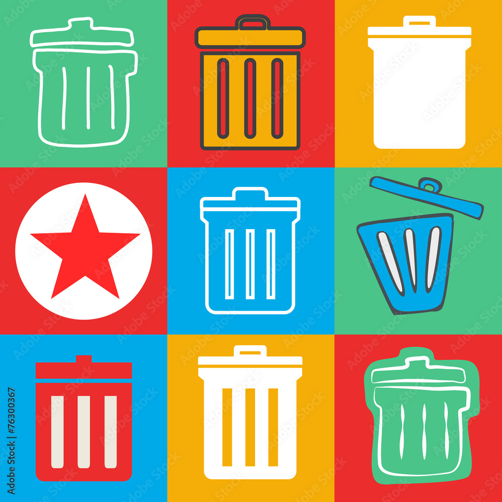 Unwanted Data Computer Clear Trash Waste Icon Vactor Concept