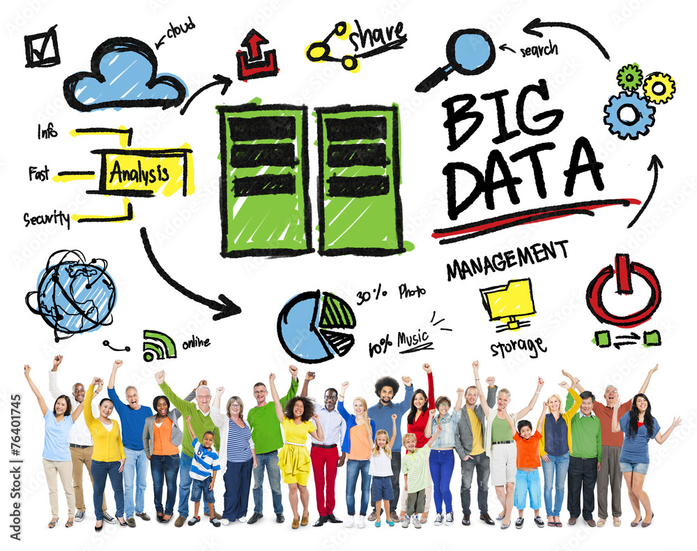 Diversity People Big Data Management Teamwork Concept