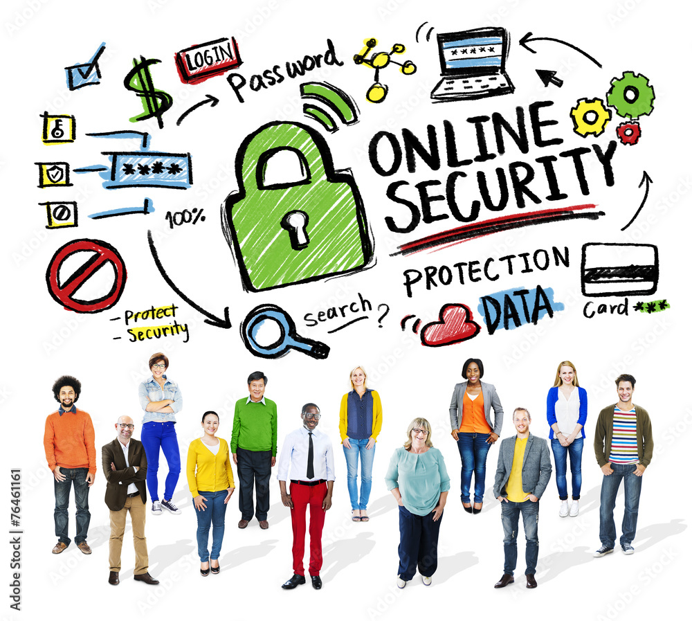 Online Security Protection Internet Safety People Concept