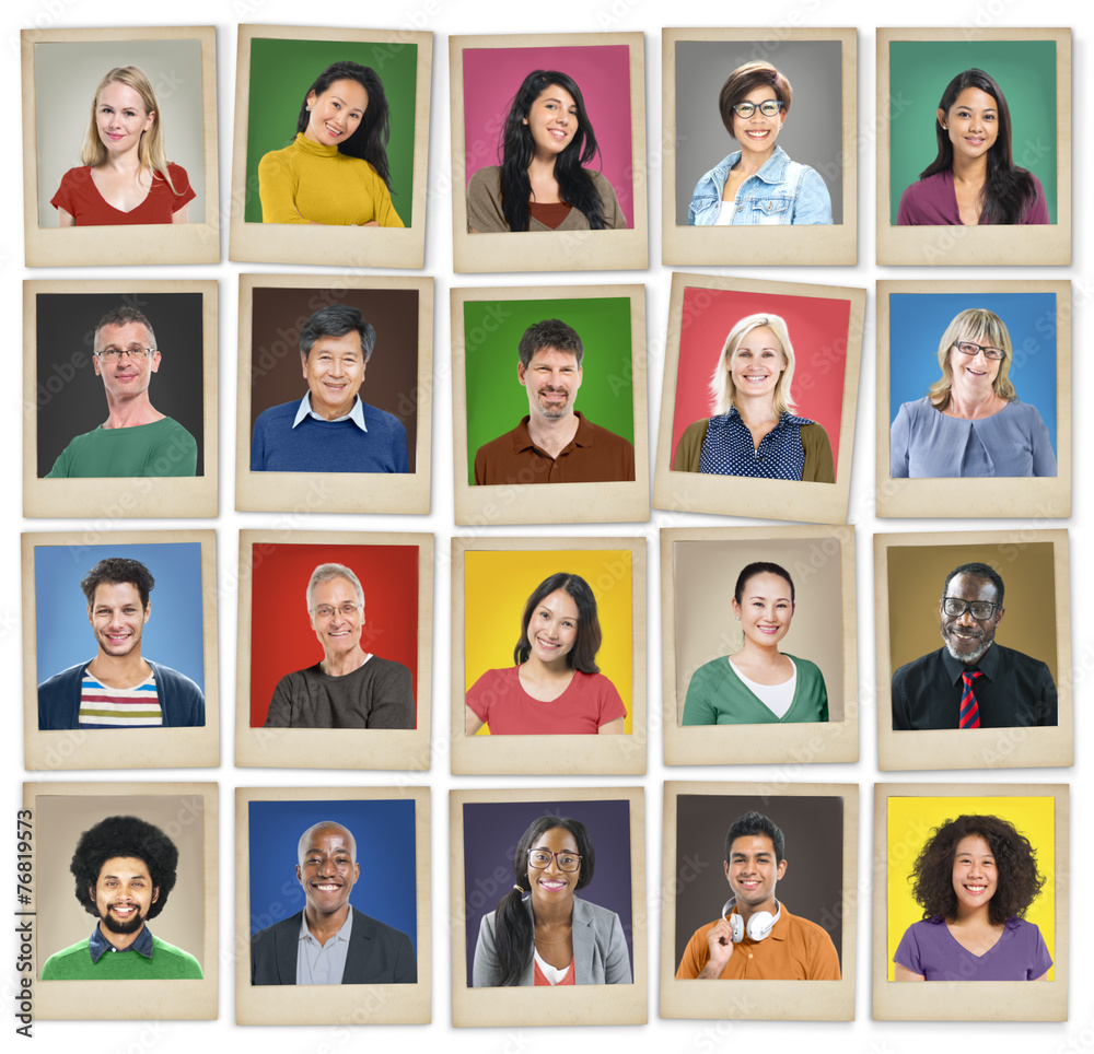 People Diversity Faces Human Face Portrait Community Concept