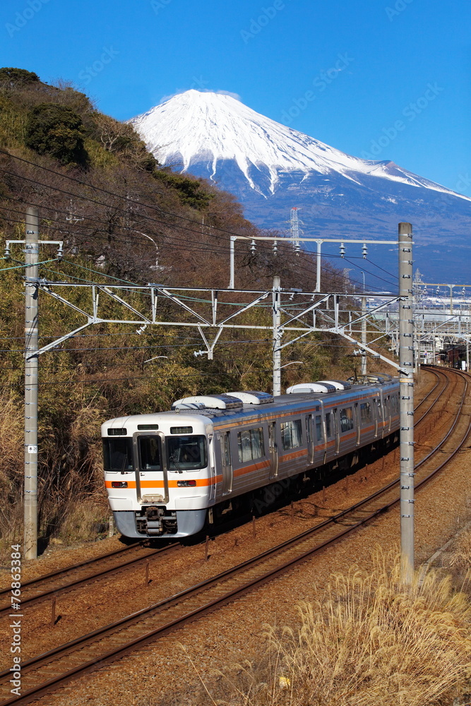 静冈县冬季富士山