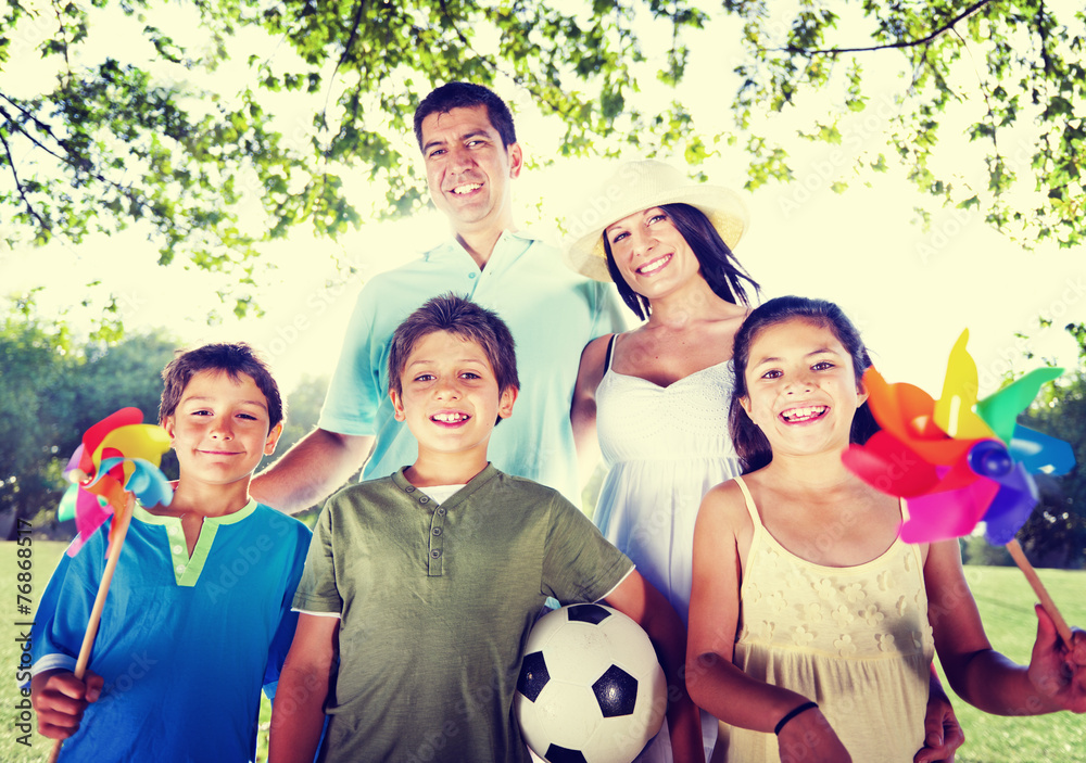 Family Happy Vacation Outdoors Relaxation Nature Concept