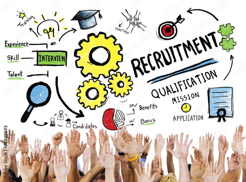 Diversity Hands Recruitment Search Opportunity Concept