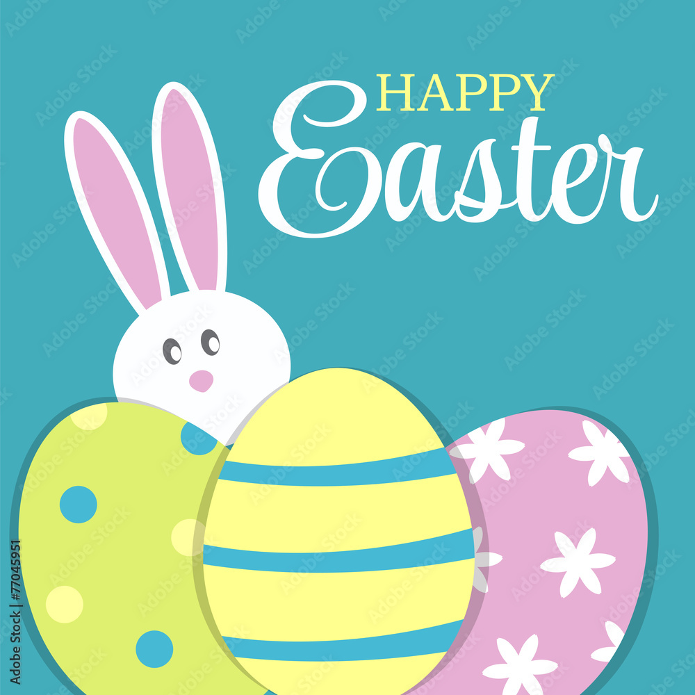 Happy Easter Background Vector Illustration