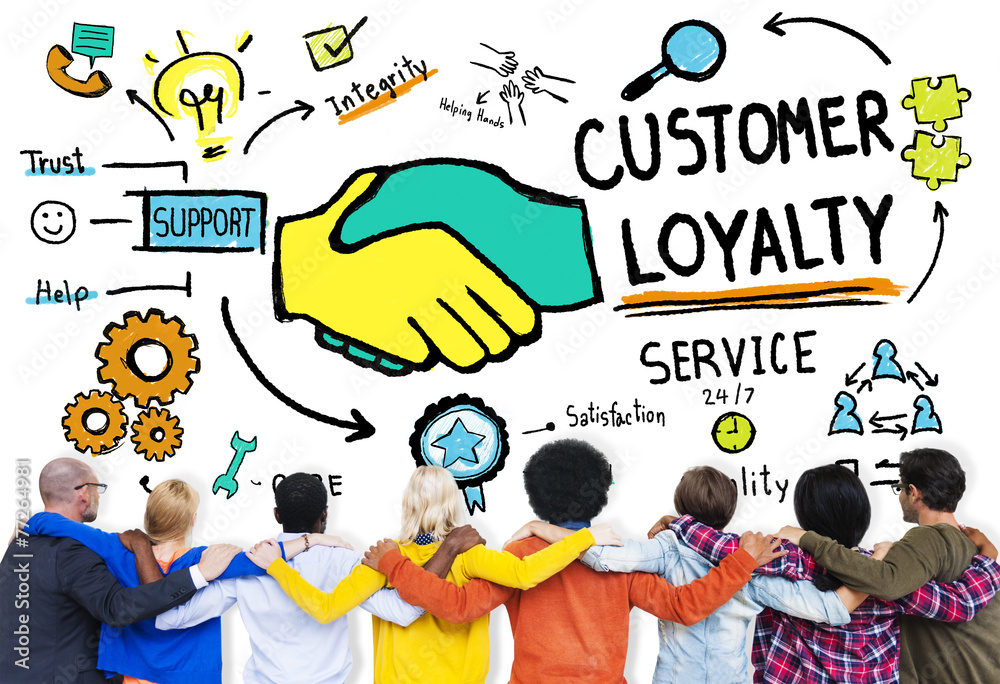 Customer Loyalty Service Support Care Trust Casual Concept